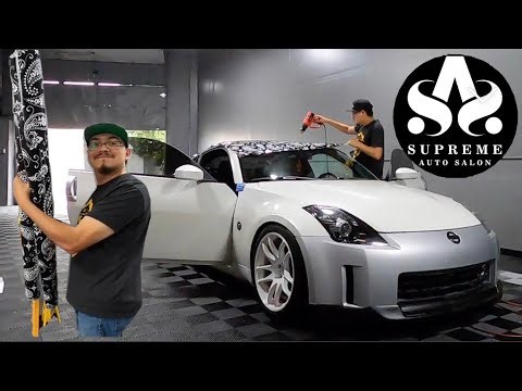 Custom Roof Wrap On My 350z !!
