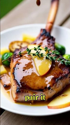 Juicy Apple Cider Glazed Pork Chops | Easy Fall Dinner Recipe #shorts