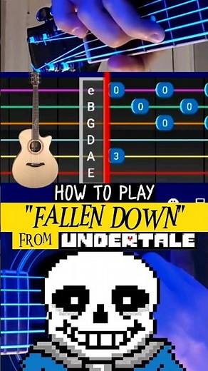 Undertale Fingerstyle Guitar Lesson: How to Play "Fallen Down" Like a Pro #tutorial #fingerstyle