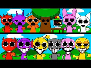 Sprunki But ROLES SWAPPED Normal VS Horror Version All Characters