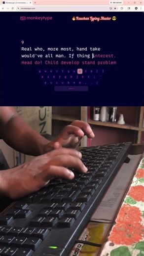 Typing Speed Test | Fast Typing on Computer Keyboard #typing #typingtest #raushantypingmaster