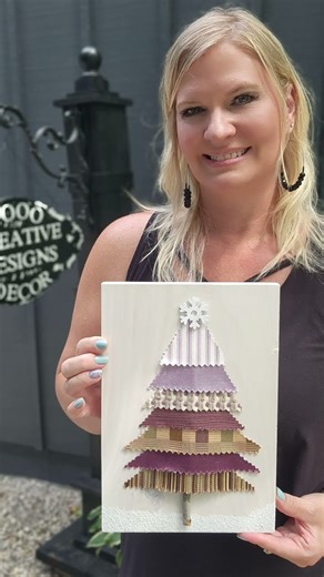 These shabby chic fabric Christmas trees can be yours.