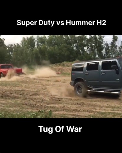 Super Duty vs Hummer H2 Tug Of War #shorts #superduty #hummer #cars