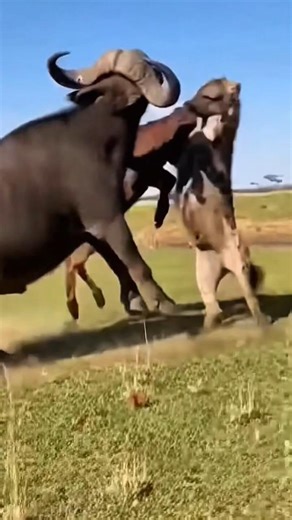 Angry Buffalo Saves Itself | Hyena Attacked But Paid the Price | Wild Animal Survival Fight