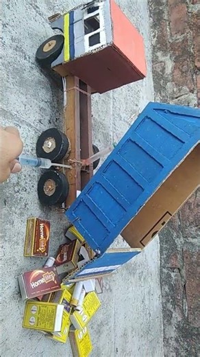 Cardboard Truck hydraulic tipper #shorts#viralvideos #subscribe like and subscribe