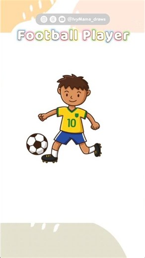 How to draw football player | FIFA world cup 2026 #ivymama
