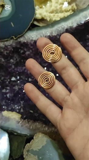 Spiral Rings ✨ Pure Copper Handmade Jewelry #shorts #shortsfeed #jewellerydesign #copperjewelry