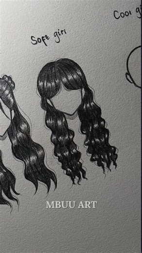 How to draw hair✏️ (cute,soft,cool) #drawing #tutorial #howtodraw #sketch #art #shorts