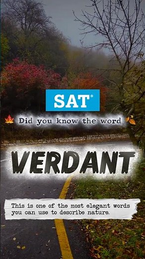 SAT Vocabulary: VERDANT 🌿