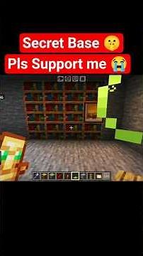 Minecraft Secret Base Using Sticky Pistons! Ultra OP Hidden Door Redstone Trick #shorts #shortsfeed
