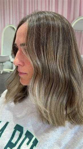 GREY blending but make it HOTTT 💕 ELEVEN colour Toner formula: Roots 3N 5AA 4% Mids 6MT 8A 2% Ends 8A 2% Pro tip: using 4% on the roots give you more grey coverage that still fades like a semi 🖤 #greyblending #balayage #blondearmy