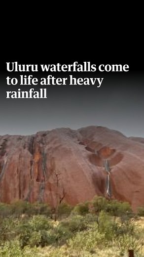 Parts of Australia’s outback are receiving months’ worth of rain over a couple of days as an unusual and extensive rain event douses what’s typically the dry season. Visitors to Uluru and Kata Tjuta have been treated to the rare sight of waterfalls at the iconic landmarks. #uluru #rain #weather #australiaweather | Guardian Australia