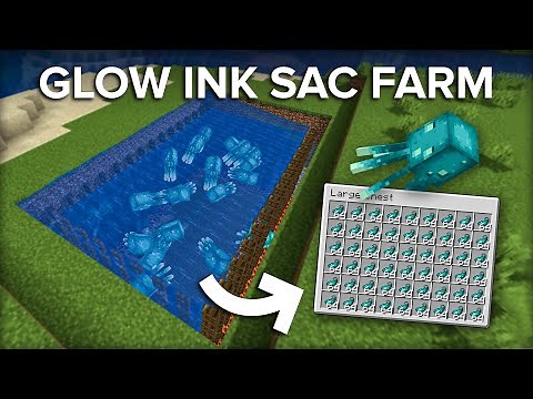 Minecraft Easy Glow Squid Farm - 700 Glow Ink Sac Per Hour