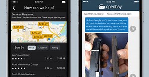 Exchange photos and videos with a mechanic using Openbay app