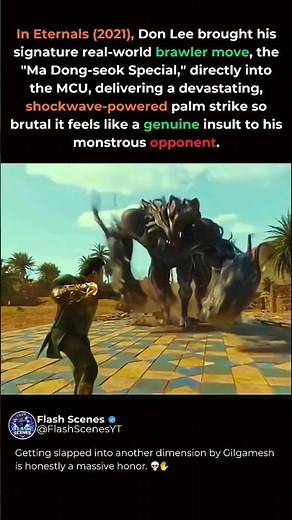 Gilgamesh's Disrespectful MCU Slap! ✋💥 #eternals #marvel #shorts