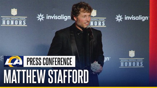 Matthew Stafford on winning MVP, returning for the 2026 season & family support at NFL Honors