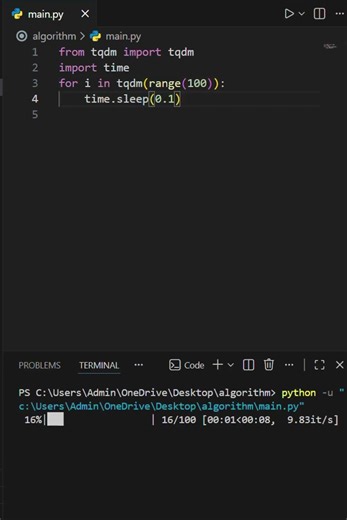 Progress bar in python #capcut #coding #pythonanddjangofullstackwebdeveloper #fypシ゚viral #python