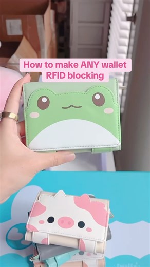 How to make ANY wallet RFID blocking! 🐸🪪 #kawaii #wallet
