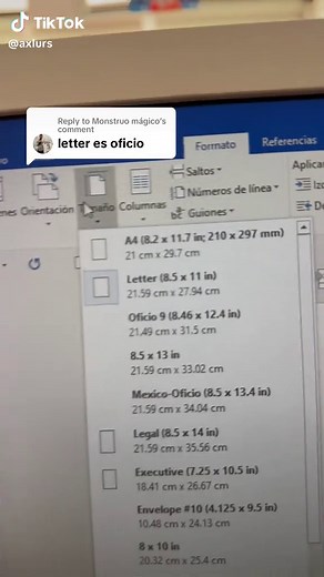 Comparación de tamaños de papel: Carta, Oficio, Legal