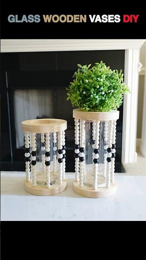 #shorts DIY and showcase this unique Glass Wooden Vase.