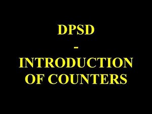 DPSD Unit 3 - COUNTERS #INTRODUCTION