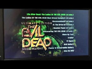 The Evil Dead (1981) 2007 DVD Menu walkthrough (Ultimate Edition Disc 3=Special Features)