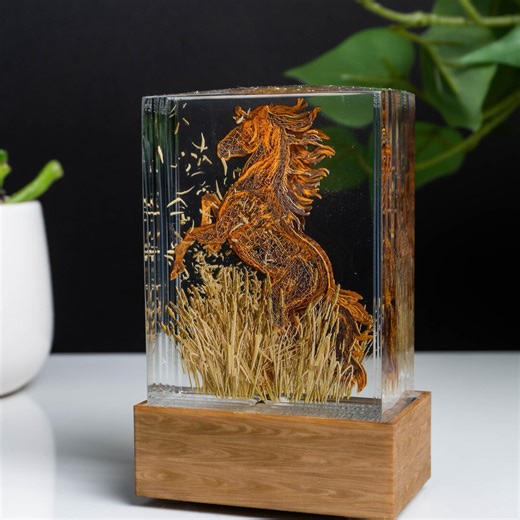 Rearing Horse Resin Lamp – Wild Stallion Night Light Art Decor - Etsy UK