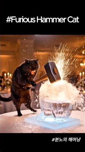 Furious Hammer Cat | Icecat Smash! #shorts