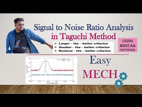 Signal to Noise Ratio Analysis in Taguchi Method (Using MINITAB Software)
