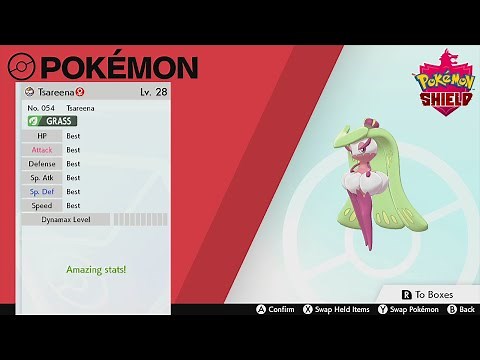 Pokémon Sword & Shield - How to Evolve Steenee in to Tsareena Six iv Best