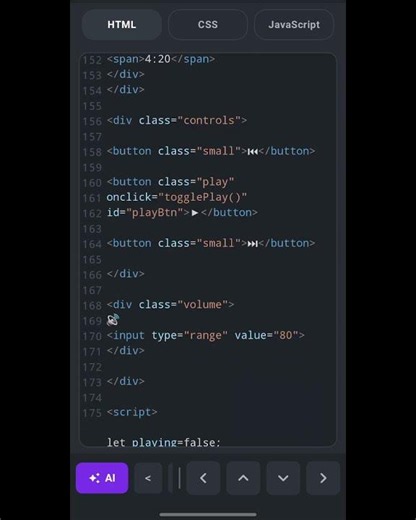Build a Music Player with HTML & CSS #coding #htmlcss