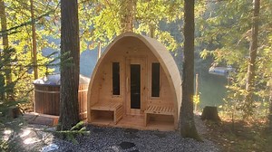 Wood Fired Sauna & Hot Tubs - Cozy Cabins | Lakefront Cabin Rentals in BC | Echo Lake
