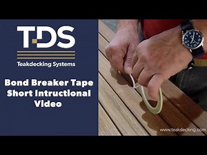 How to Apply TDS Bond Breaker Tape – Quick Demonstration