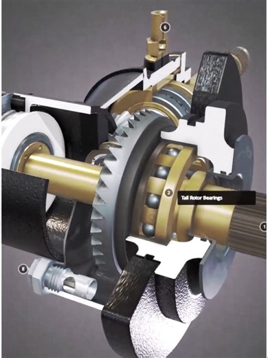 Tail Rotor Gearbox | Power Transmission #tailrotorgearbox #gearbox #bevelgear #helicopter #mechanism #mechanical #engineering #3danimation #solidworks