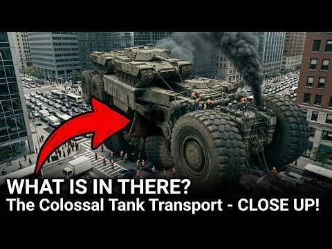 Giant Tank Transporter in the City – Unbelievable Size!