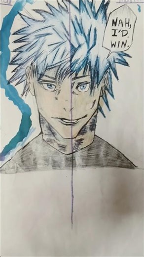 gojo stik man drawing