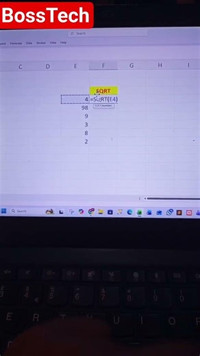 📉 Excel SQRT Formula | Square Root Calculation Easy Method || #excel #education #viral #exceltips