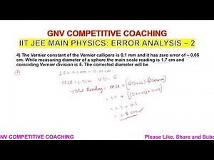 IIT JEE MAIN & ADVANCED || PHYSICS PYQS SERIES - 8 || ERROR ANALYSIS - 2 || #iitjeephysics #iitjee