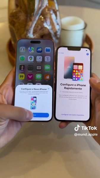 Essa é a forma mais rápida e simples de transferir todos os seus dados do iPhone antigo para o novo sem perder absolutamente nada. #iphone #apple