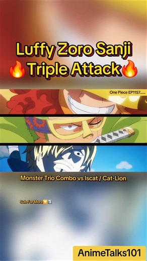 Luffy🔥Zoro🔥Sanji vs Iscat😱Cat-Lion😱Anime React To Luffy Edit Elbaf Nami Usopp One Piece Episode 1157