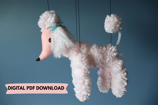Pink Poodle Marionette PDF Pattern: DIY Felt Puppet Sewing Project (digital Download - Etsy