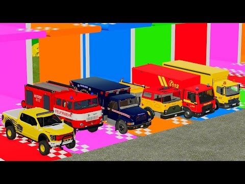 FS22 Emergency Vehicle Transport 🚨 Police, Fire & Ambulance | Farming Simulator 22