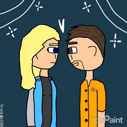 (SPEEDPAINT) - SCP-105 Iris Thompson x D-9341 Benjamin Oliver Walker ) // Thompalker