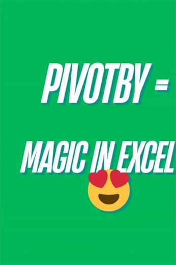Master PivotBy in Excel #excel #dataanalysis #exceltips #pivottable