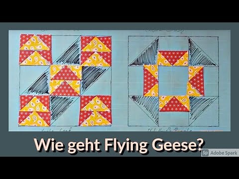 Flying Geese Block einfach erklärt - Patchwork Tutorial für Anfänger