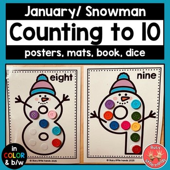 Winter Math Counting to 10 Numbers Bulletin Board Preschool Special Education