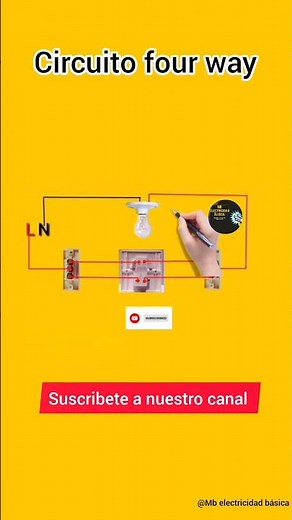 Cómo encender y apagar un foco desde 3 lugares diferentes. (Interruptor de cruzamiento o de 4 vías)
