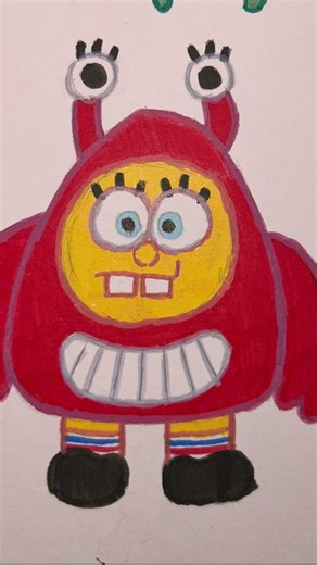 Kuddly Krab SpongeBob #spongebob #spongebobsquarepants #nickelodeon #shorts #drawing #fanart