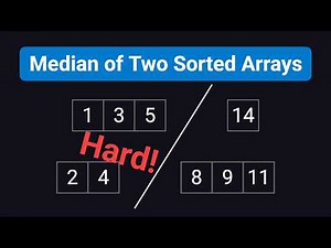Median of Two Sorted Arrays - LeetCode 4 - Python - Visually Explained