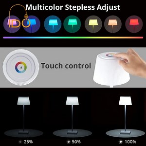 [Hot Item] Low Price USB Chargeable Battery Powered RGB Colors Dimming LED Interior Lighting